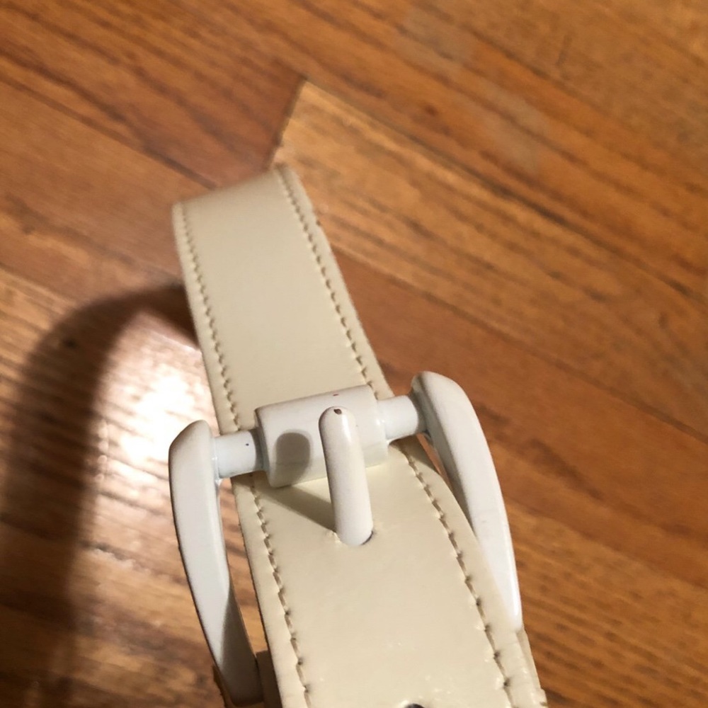 Burberry white belt